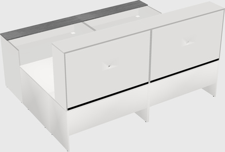 Shared one sided u-shaped reception desk