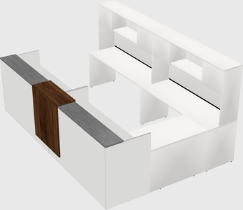 Shared one sided u-shaped reception desk