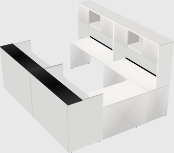 Shared one sided u-shaped reception desk