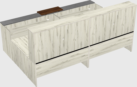 Shared one sided u-shaped reception desk