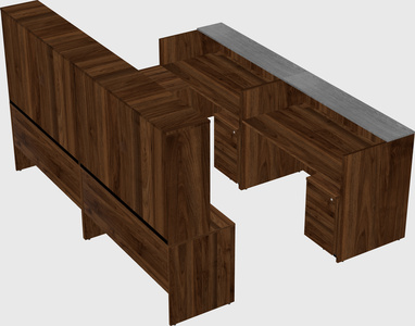 Shared one sided u-shaped reception desk
