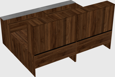 Shared one sided u-shaped reception desk