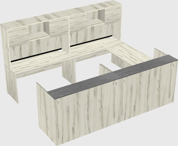 Shared one sided u-shaped reception desk