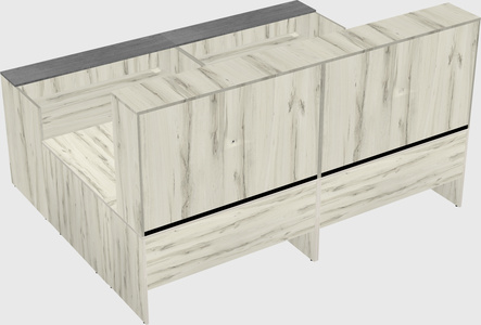 Shared one sided u-shaped reception desk
