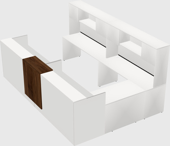 Shared one sided u-shaped reception desk