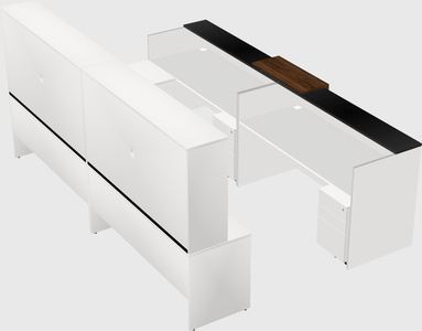 Shared one sided u-shaped reception desk