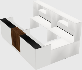 Shared one sided u-shaped reception desk