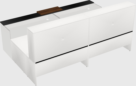 Shared one sided u-shaped reception desk