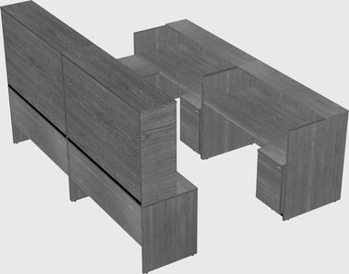 Shared one sided u-shaped reception desk