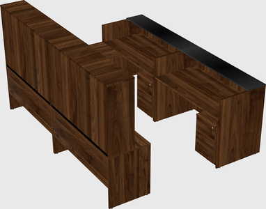 Shared one sided u-shaped reception desk