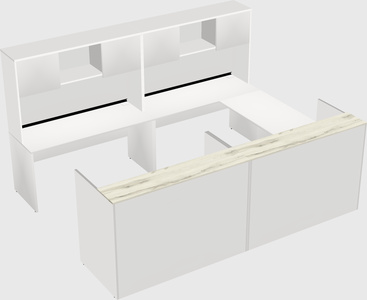 Shared one sided u-shaped reception desk