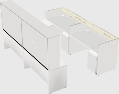 Shared one sided u-shaped reception desk
