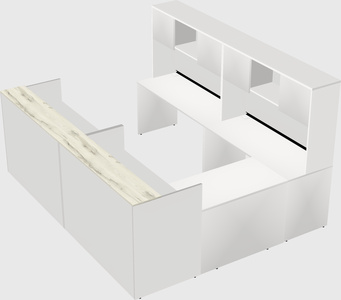 Shared one sided u-shaped reception desk