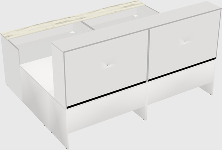Shared one sided u-shaped reception desk
