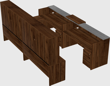 Shared one sided u-shaped reception desk