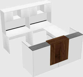 Shared one sided u-shaped reception desk