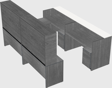 Shared one sided u-shaped reception desk