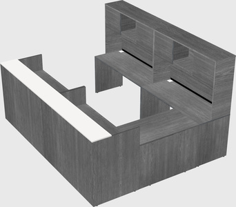 Shared one sided u-shaped reception desk