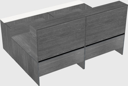Shared one sided u-shaped reception desk