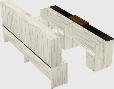 Shared one sided u-shaped reception desk