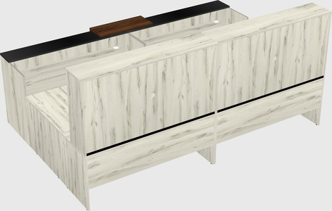 Shared one sided u-shaped reception desk