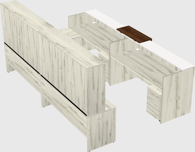 Shared one sided u-shaped reception desk
