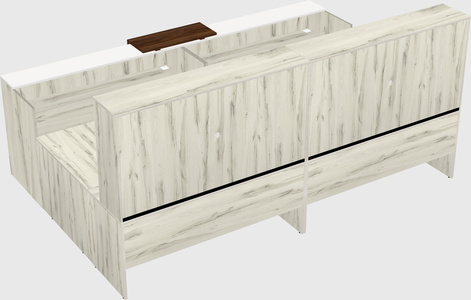 Shared one sided u-shaped reception desk