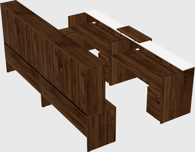 Shared one sided u-shaped reception desk