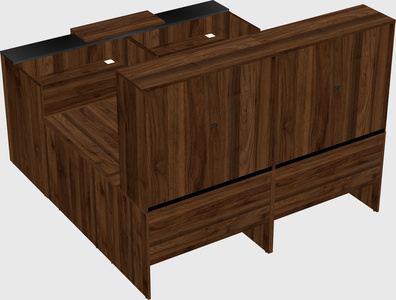 Shared one sided u-shaped reception desk