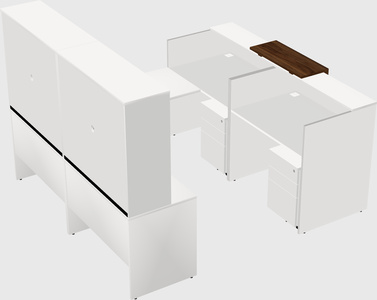 Shared one sided u-shaped reception desk