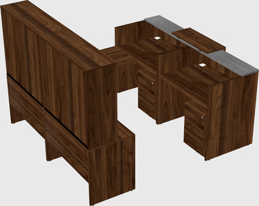 Shared one sided u-shaped reception desk