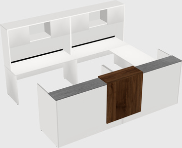 Shared one sided u-shaped reception desk