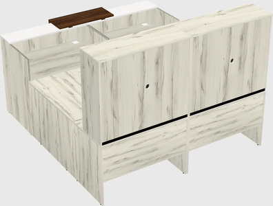 Shared one sided u-shaped reception desk
