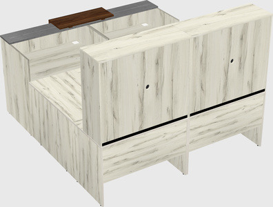 Shared one sided u-shaped reception desk