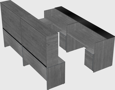 Shared one sided u-shaped reception desk