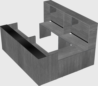 Shared one sided u-shaped reception desk