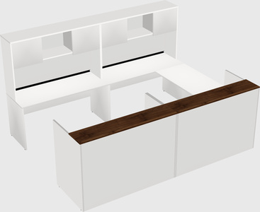 Shared one sided u-shaped reception desk
