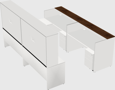 Shared one sided u-shaped reception desk