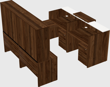Shared one sided u-shaped reception desk