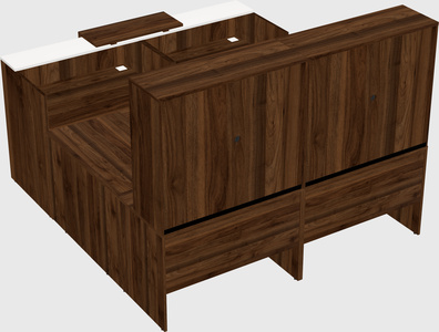 Shared one sided u-shaped reception desk