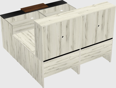 Shared one sided u-shaped reception desk