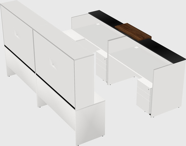 Shared one sided u-shaped reception desk