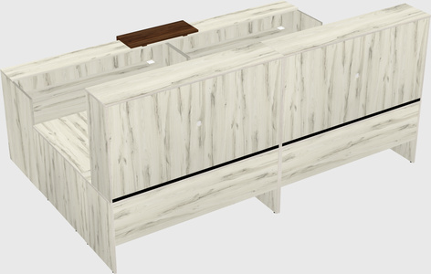 Shared one sided u-shaped reception desk