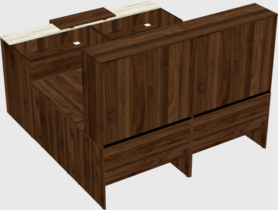 Shared one sided u-shaped reception desk