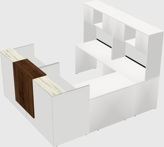Shared one sided u-shaped reception desk
