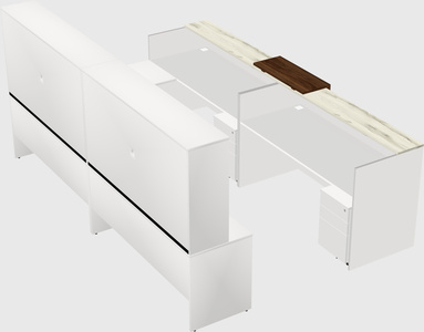 Shared one sided u-shaped reception desk
