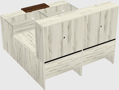 Shared one sided u-shaped reception desk