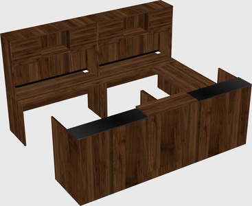 Shared one sided u-shaped reception desk