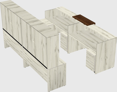 Shared one sided u-shaped reception desk