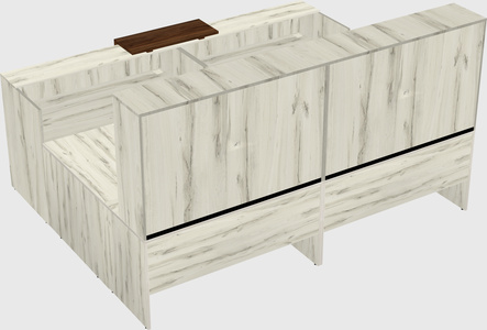 Shared one sided u-shaped reception desk